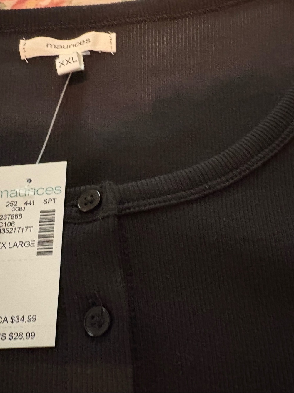 Maurices Black and Blue Women’s Short Sleeve Tops - Picture 4 of 6